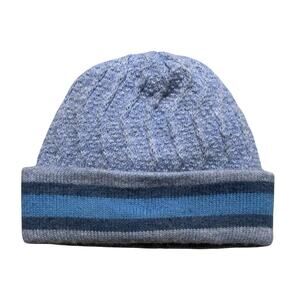 Vintage 90s Baby Blue Coogi Style Knit Beanie Mens Street Hip Skater OSFA